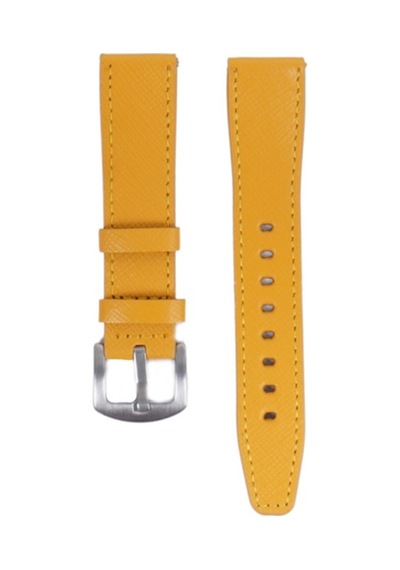 Fro Lw38-43 20 Mm Hakiki Deri Safiano Sarı Kordon Silver Toka