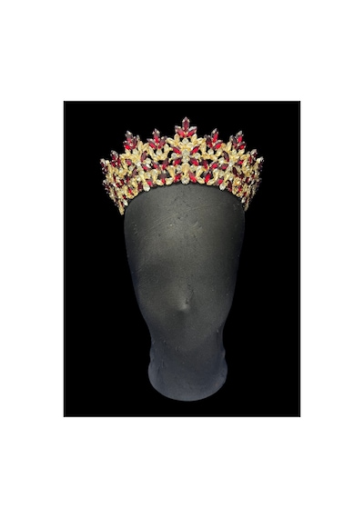 Golden Night Crown-gelin,kına,nişan,söz,after,bride,party Taç Bordo - 889679471 Bordo