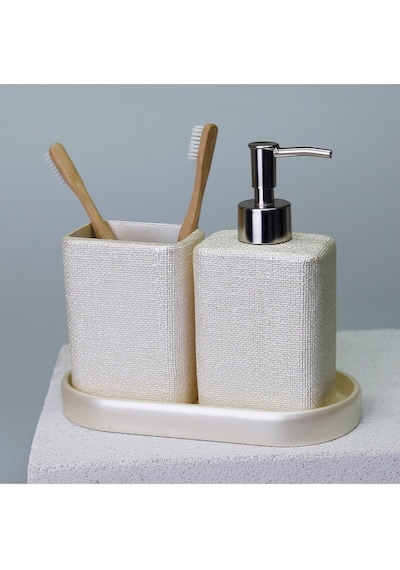 Linen Banyo Seti İnci