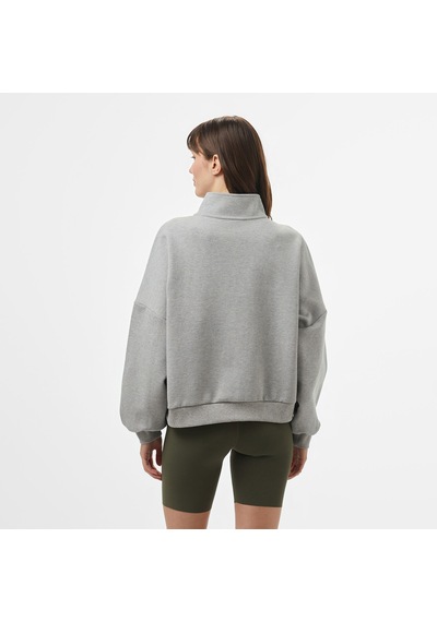 Vans Loose Mock Neck Kadın Gri Sweatshirt Cement Heather