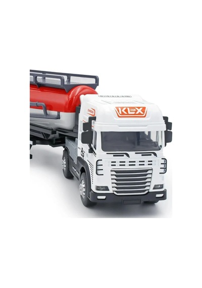 Oyuncak Tanker Tırı 1:24 Ölçek - Diecast Metal Kafalı, Işıklı Sesli, Ayrılabilir Dorseli Model Araba