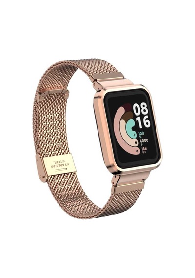 Xiaomi Redmi Watch Mi Watch Lite Uyumlu Krd-59 Metal Kordon Casey Mobile Gold
