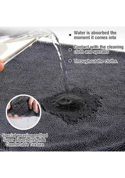 Mıclo Cleanıng Kirpi Bez Profesyonel Oto Kurulama Bezi Bükümlü İplik Ultra Kalın Doku Mikrofiber Araç Yıkama Bezi, Araba Kaporta Ve Torpido Temizlik Havlusu