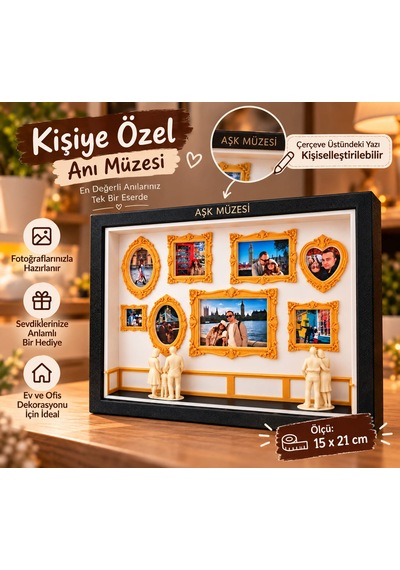 Kişiye Özel Anı Müzesi Fotoğraflı Dekoratif Çerçeve 21x15 Cm