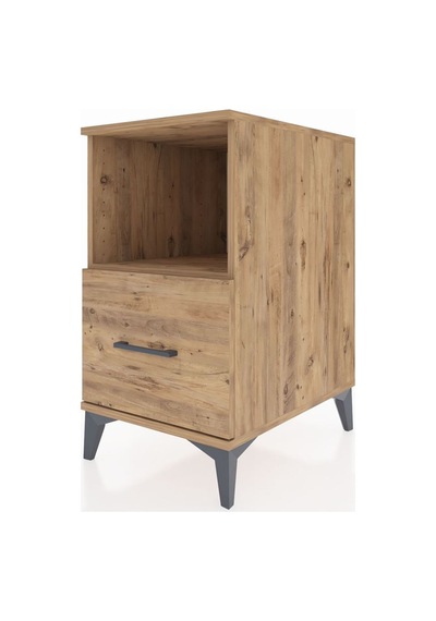 Kronos Komodin Tek Raflı Tek Çekmeceli 44x59x80 Çam-çam Çam