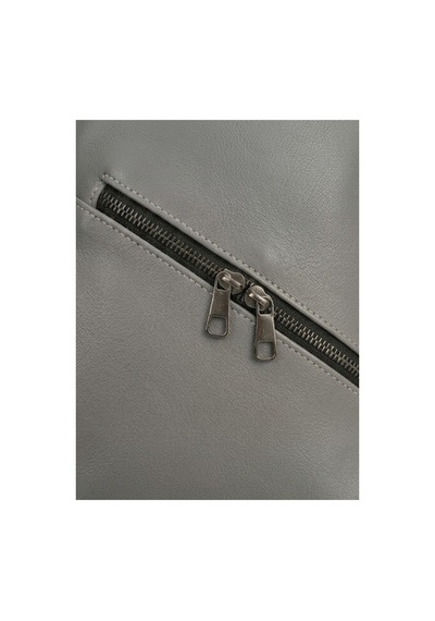 Levano Leather %100 Hakiki Dana Derisi Renkli Göğüs Çantası Çok Bölmeli Çapraz Body Bag & Omuz Çantası 32x20 Cm Gri