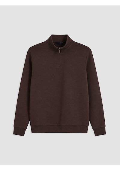 Lcwaıkıkı Classic Kahverengi Dik Yaka Erkek Kalın Sweatshirt