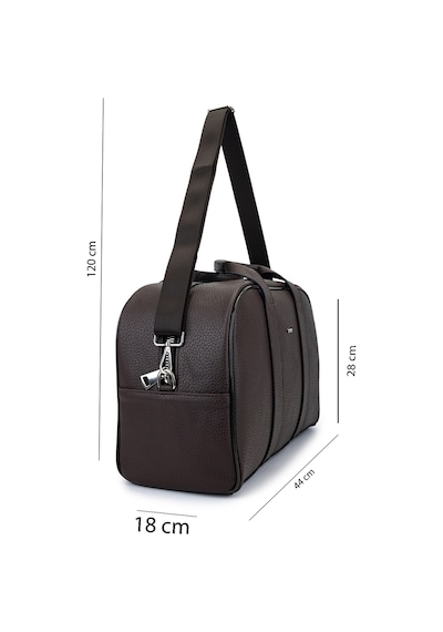Tamer Tanca Unisex Suni Deri Kahverengi El Valizi 1012 2023 Vlz Sk25-26 Kahve Fltr