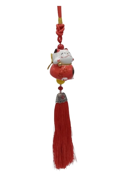 Feng Shui Maneki Neko Şans Kedisi Kırmızı No.1