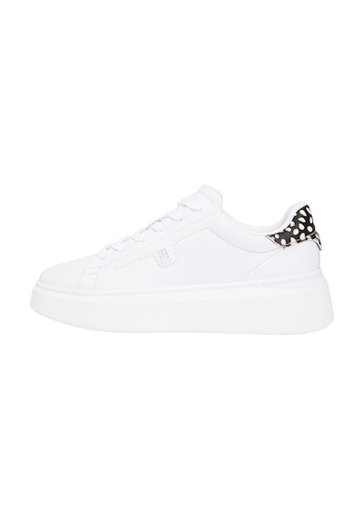 Tommy Hilfiger Th Kadın Beyaz Hayvan Desenli Platform Spor Ayakkabı-12221 Beyaz