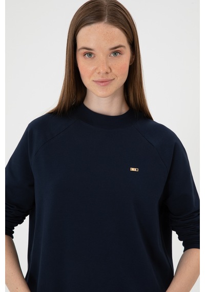 U.S. Polo Assn. Kadın Lacivert Regular Bisiklet Yaka Basic Sweatshırt 50313610-VR033