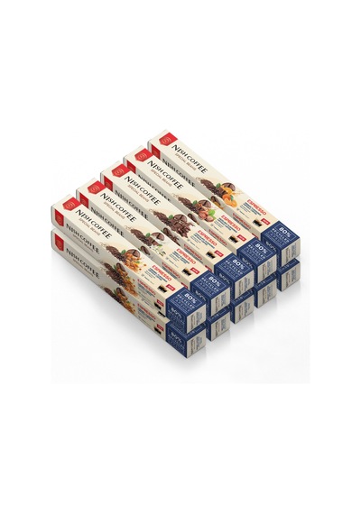 Nish Coffee Aromalı Kapsül Kahve 10'lu Set Karamel-vanilya-çikolata-fındık-portakal Kapsül Kahve