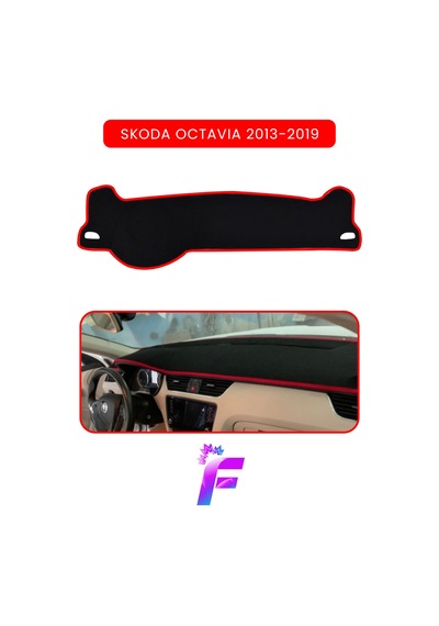 Skoda Octavia 2013-2019 Araca Özel Torpido Örtüsü Ön Göğüs Kılıfı Tam Koruma Tam Uyum A75