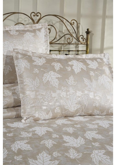 Çeyiz Diyarı Fransız Dantelli Seravelle Çift Kişilik Yatak Örtüsü 230x250 Cm Bej