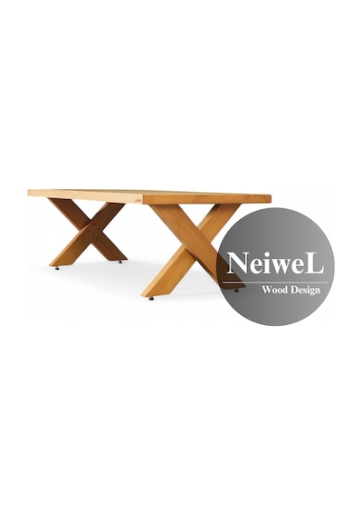 Neiwel Voel Doğal Ahşap Sehpa-70-100 Açık Ceviz