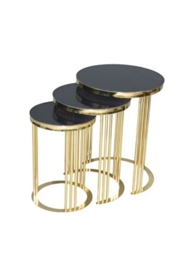 Brc C 3lü ZİGON Düz Siyah TEMPER cam Metal transmisyon GOLD Renk Kaplama El Yapımı