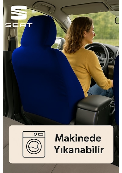 Aracınız İçin Özel Olarak Tasarlanan Seat Toledo İle Uyumlu Oto Koltuk Kılıfı İle Sürüş Lacivert Lacivert