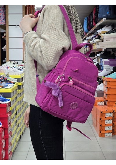 My Polo 2113-8745 Kadın Krinkıl Kumaş Çok Gözlü Astarlı Petli Su Mor