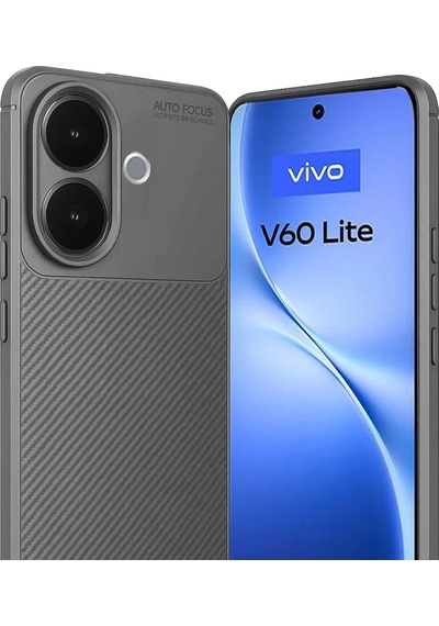 Newface Vivo V60 Lite Auto Focus Karbon Kapak - Gri