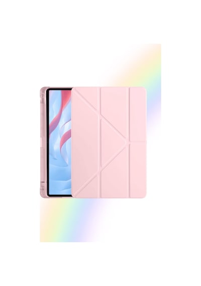 Galaxy Tab A11 8.7 İnç İle Uyumlu Kalem Bölmeli Akıllı Trifolding Tablet Kılıfı Kapaklı Kılıf