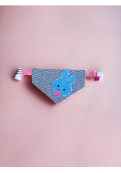 Kemique Blue Bunny Bandana Fular Kedi Kıyafeti