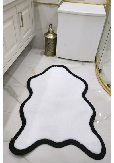 Buççin Online Mağaza Kaymaz Taban Puffy Post Model Peluş Ultra Yumuşak Bordürlü Şık Tasarım, Suya Dayanıklı Banyo Paspası Çok Renkli