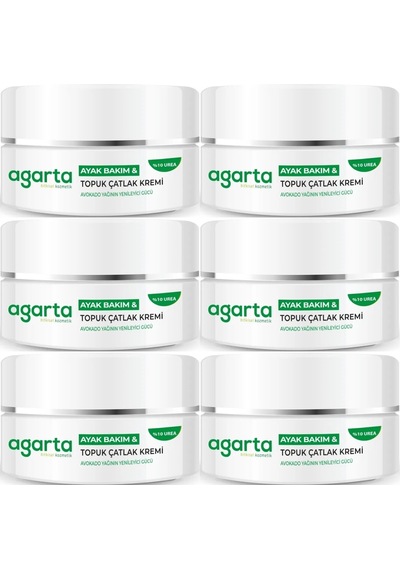 Agarta Ayak Ve Topuk Çatlak Bakım Kremi 100ml 6 Lı Set