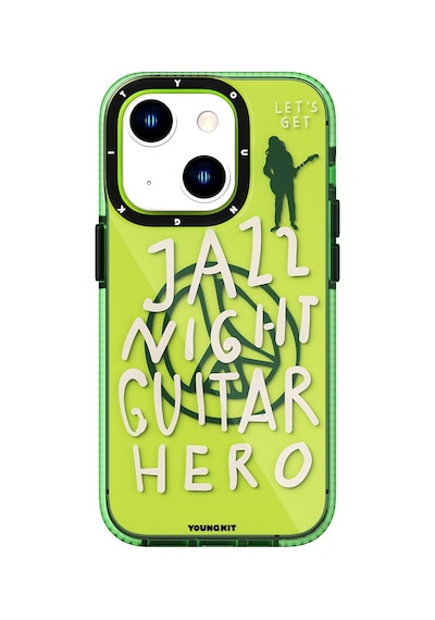 Apple Uyumlu iPhone 13 Kılıf Şeffaf Renkli Yazı Temalı Tasarım Youngkit Jazz Serisi
