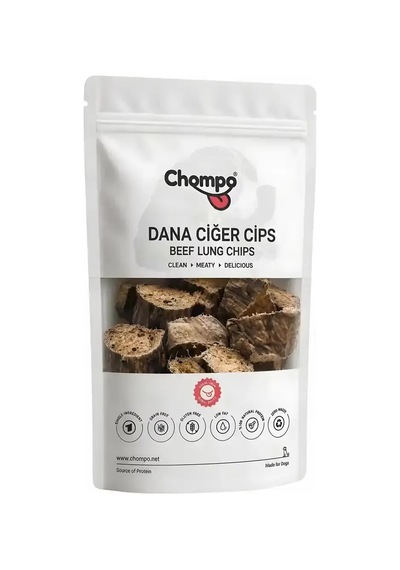 Chompo Dana Ciğer Cips 100% Doğal Katkısız Köpek Ödül Maması 100 Gr Bx