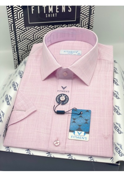 Klasik Kısa Kol Keten Yaka Alttan Düğmeli Rahat Kumaş Hediye Kutulu Erkek Gömlek Fs-004588 - Pembe-3346 Klasik Kısa Kol Keten Yaka Alttan Düğmeli Rahat Kumaş Hediye Kutulu Erkek Gömlek Fs-004588 - Pembe-3346