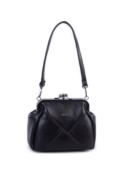 Nas Bag Mini Vintage Burslu Klipsli Kadın Omuz Ve Çapraz Çanta Siyah Victoria