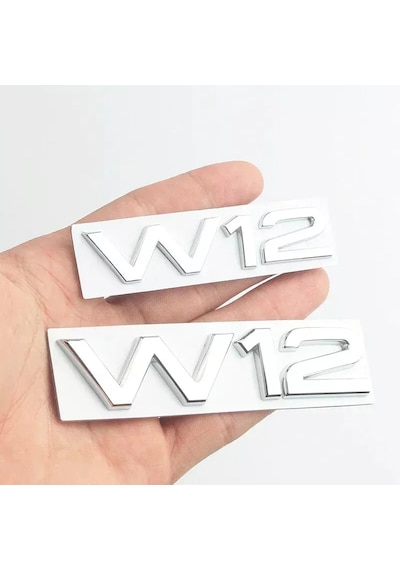 W12 Çamurluk Yazısı Seti 2'li Paket Krom 3m 3d Abs Mercedes G