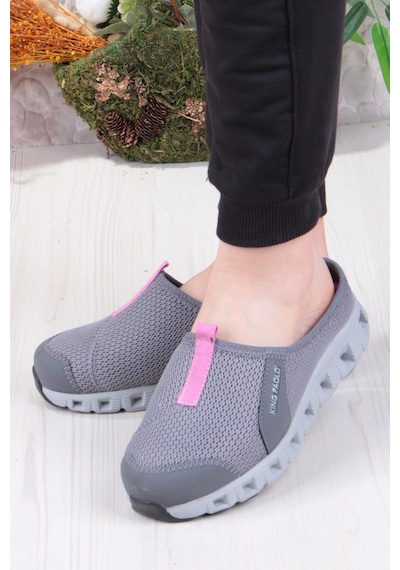 Fort King Diya Anatomik Rahat Esnek Memory Foam Taban Sabo Terlik Kadın Terlik Gri - Pembe Fort King Diya Anatomik Rahat Esnek Memory Foam Taban Sabo Terlik Kadın Terlik Gri - Pembe