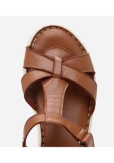 Hotiç Kadın Deri Taba Ayarlanabilir Comfort Sandalet 01sah306850a370 Taba-tan Taba