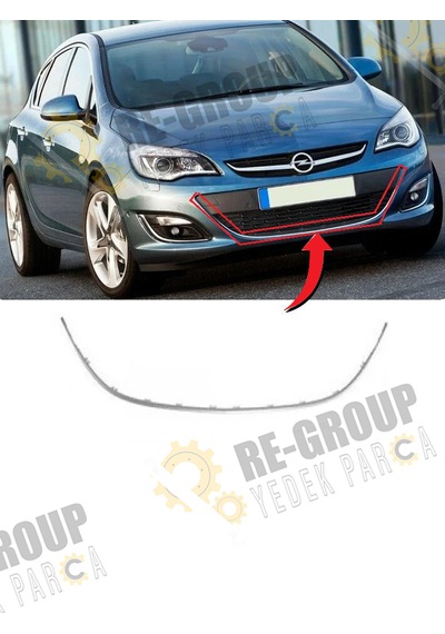 Opel Astra J Ön Tampon Orta Izgara Alt Krom Çıtası - 1322022
