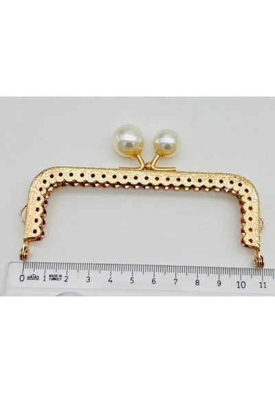 Angel Çanta Aksesuar 11 Cm Cüzdan Klipsi Golden Renk İncili Diğer
