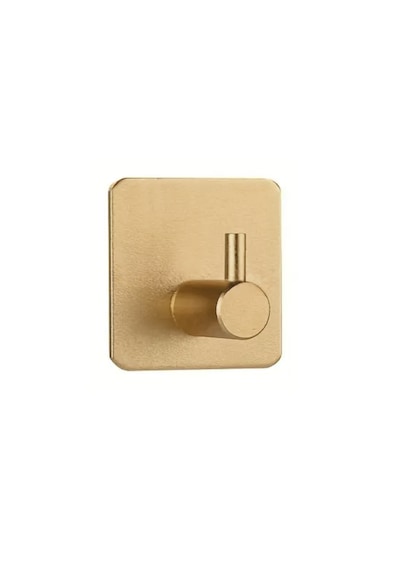 Yapışkanlı Metal Banyo Eşya Askılığı Al4619 1 Adet Gold