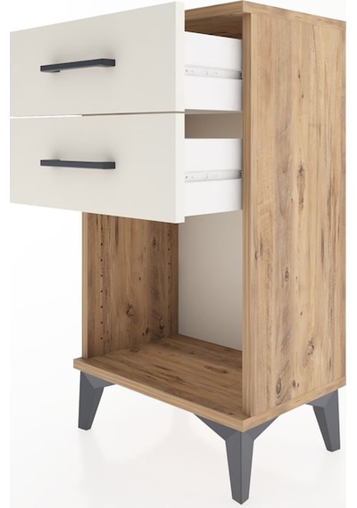 Arges Komodin 4 Çekmeceli 44x30x80 Çam-aytaşı Çam