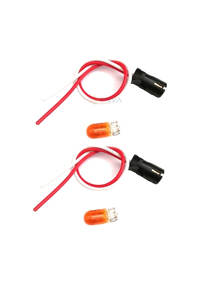 T10 Turuncu Ampul Ve Kablolu Duy 2 Adet 5W 12V Takım