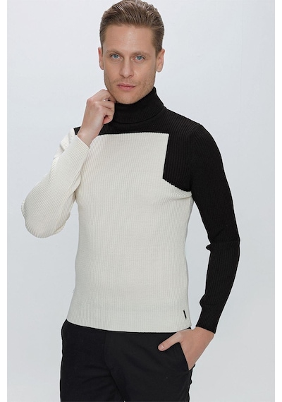 Efor Tr 842 Slim Fit Ekru Klasik Triko Ekru