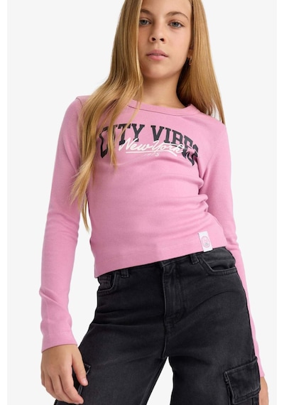 Defacto Kız Çocuk Slim Fit Dar Kesim Bisiklet Yaka Baskılı Fitilli Kaşkorse Uzun Kollu Tişört C7465a825aupn455 Pembe Defacto Kız Çocuk Slim Fit Dar Kesim Bisiklet Yaka Baskılı Fitilli Kaşkorse Uzun Kollu Tişört C7465a825aupn455 Pembe