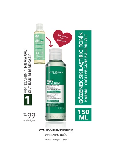 Yves Rocher Arındırıcı Gözenek Sıkılaştırıcı Tonik-süksinik Asit&çinko-sebo Active Clear Botanik Kompleks-150ml