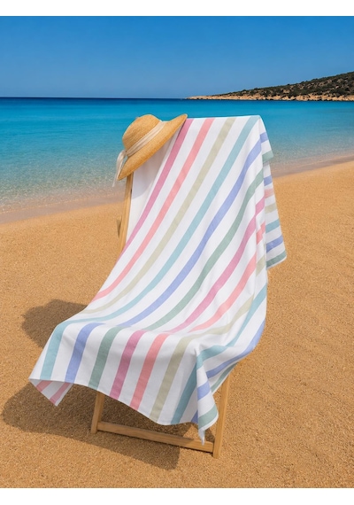%100 Pamuk 90x160 Cm Unisex Plaj Havlusu Baveno Desen002