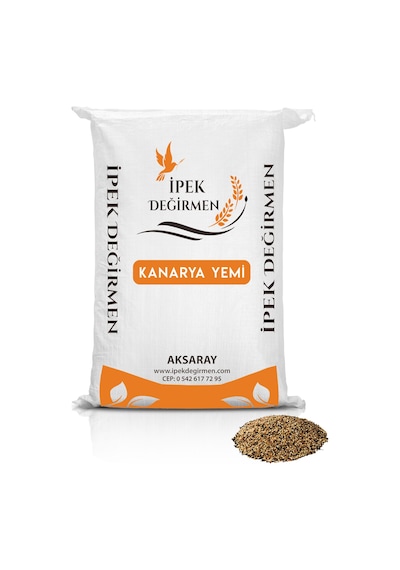İpek Değirmen Karışık Kanarya Yemi 15 kg Özel Seçilmiş Vitaminli Tohumlar Taze Yeni Mahsul Büyük Paket