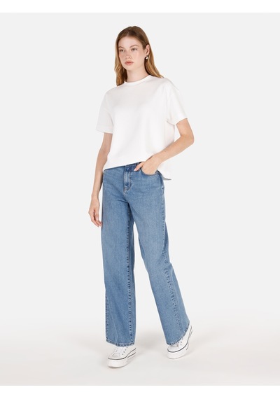 Colins 970 Berry Normal Kesim Mavi Kadın Pantolon Cl1070777 Denim