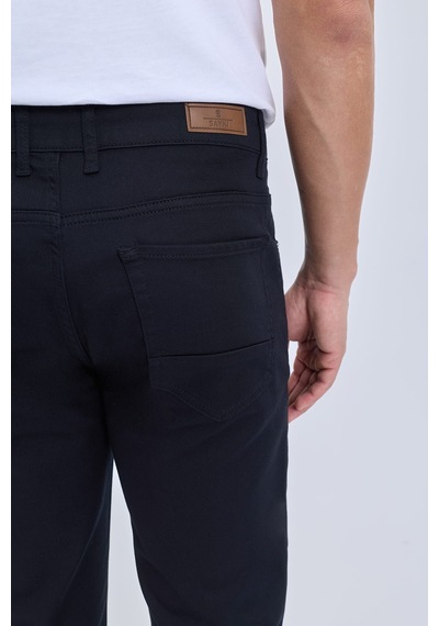 Hatemoğlu Siyah Slim Fit 5 Cep Pamuklu Kanvas Pantolon