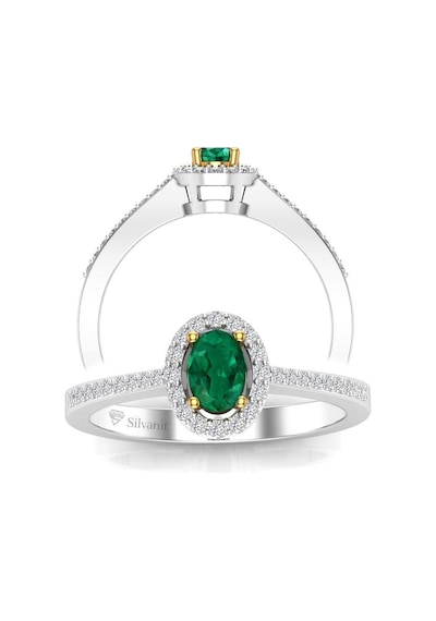 0,50 Karat Pırlantalı Zümrüt Yüzük (464656265)