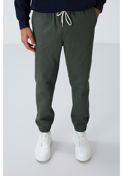 Tommy Life Haki Yüzeyi Dokulu Standart Fit Erkek Eşofman Alt - 82156 Haki