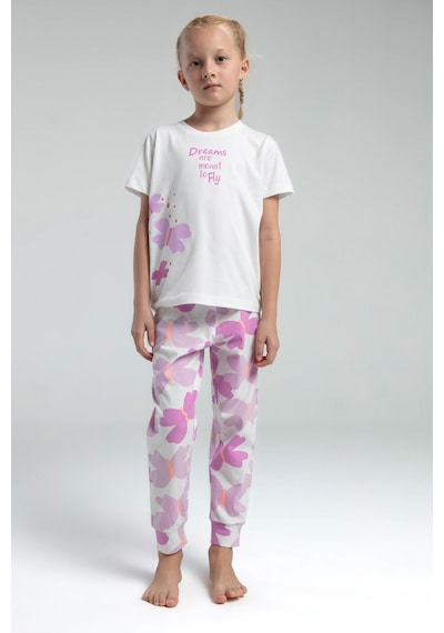 Rolypoly Kız Çocuk Beyaz Pijama Takımı 5274-47606 Beyaz