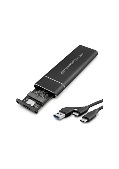 Ssd Kutu Type-c 3.1 + Usb3.0 Nvme M2 Chıp Jms581d Siyah Hdx1769 5'li